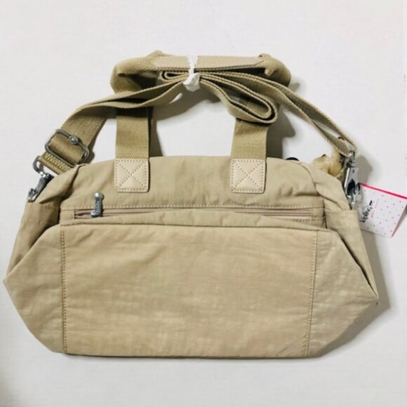 NWT Kipling Women's Defea Tan Nylon Adjustable Crossbody Satchel Shoulder Bag - Picture 8 of 8